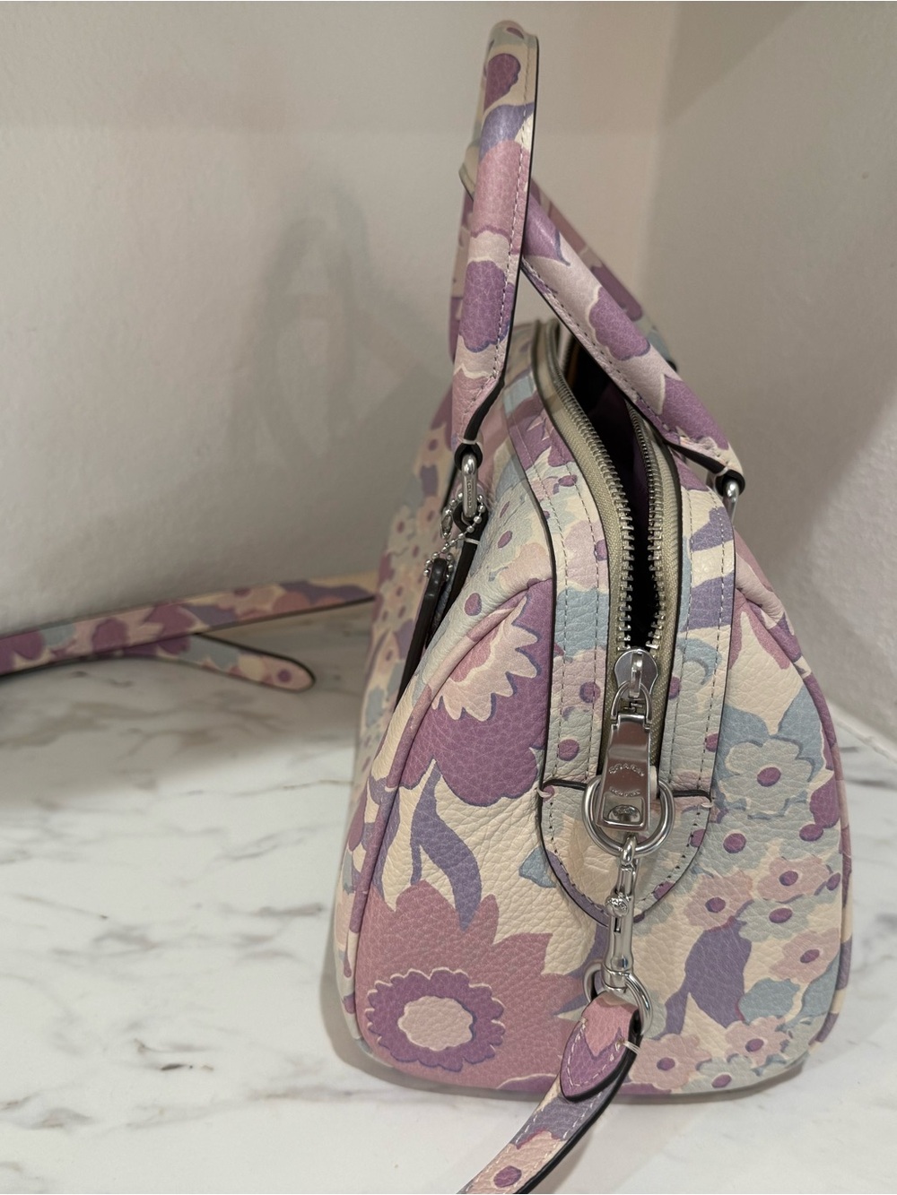 Coach medium Rowan Purple Multi Floral - Picture 4 of 10